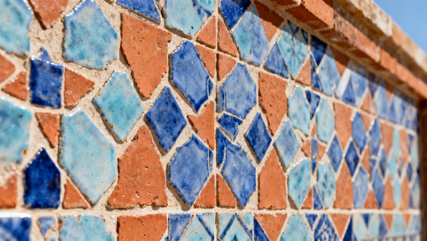 Détail de carrelage artisanal